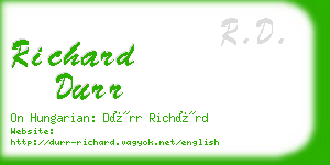 richard durr business card